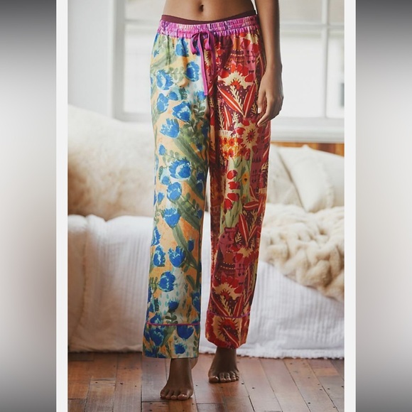 Anthropologie Roequia Fris Garden blooms flannel pajama lounge pants - Picture 4 of 7